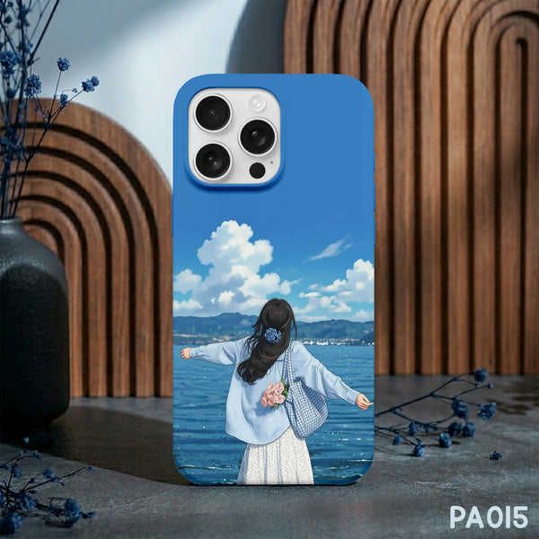 PA015 - Anime Girl Ocean View - Aesthetic Girl Phone Case