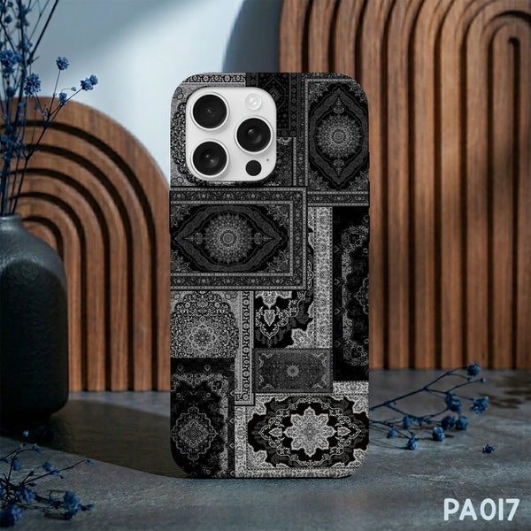 PA017 - Black Aesthetic Patchwork - Persian Phone Case