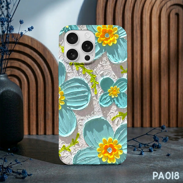 PA018 - Aesthetic Teal - Floral Phone Case