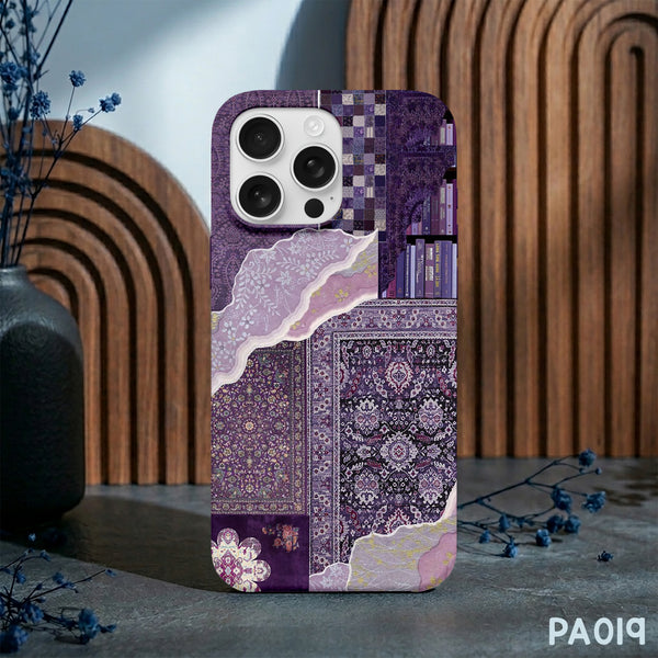 PA019 - Purple Aesthetic Patchwork - Persian Phone Case